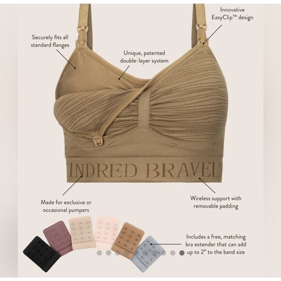 NWT Kindred Bravely Sublime Hands Free Pumping Bra in Black XL - Picture 5 of 6